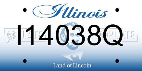 I14038Q Illinois License Plate