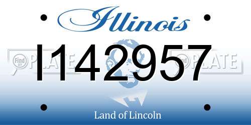 I142957 Illinois License Plate