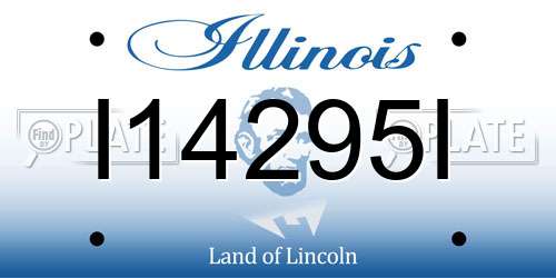 I14295I Illinois License Plate