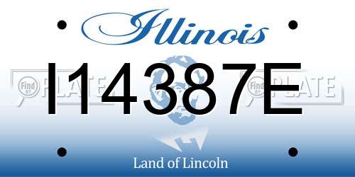 I14387E Illinois License Plate