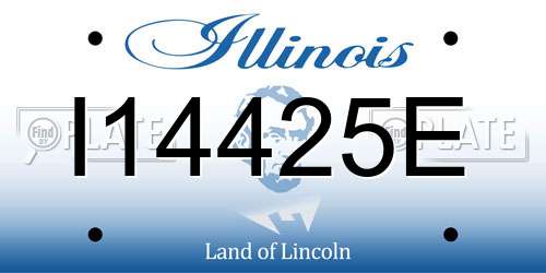 I14425E Illinois License Plate