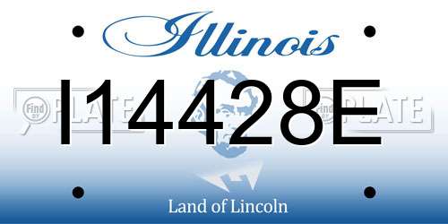 I14428E Illinois License Plate