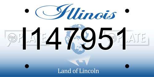 I147951 Illinois License Plate