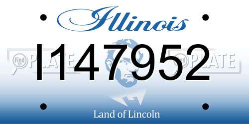 I147952 Illinois License Plate