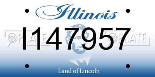 I147957 Illinois License Plate