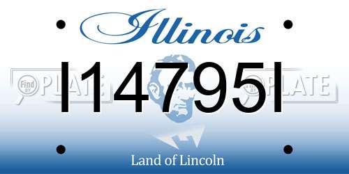 I14795I Illinois License Plate