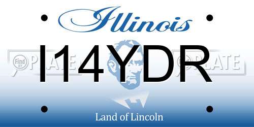 I14YDR Illinois License Plate