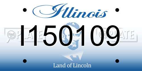 I150109 Illinois License Plate