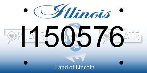 I150576 Illinois License Plate