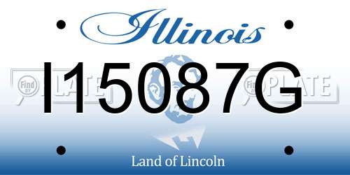 I15087G Illinois License Plate
