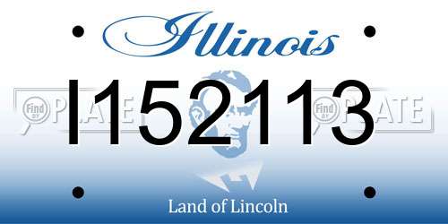 I152113 Illinois License Plate