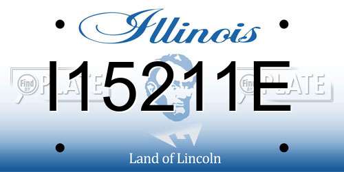 I15211E Illinois License Plate