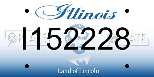 I152228 Illinois License Plate