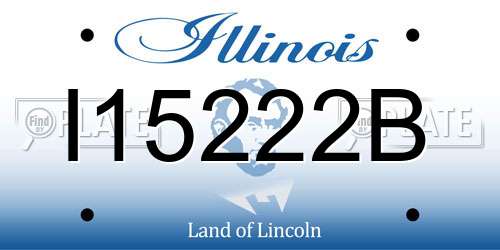 I15222B Illinois License Plate