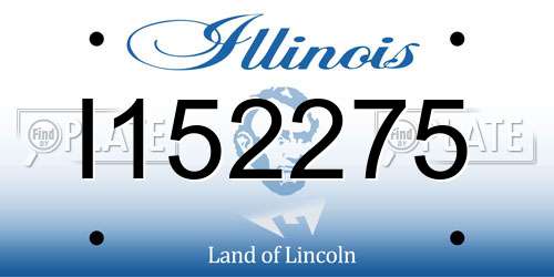 I152275 Illinois License Plate