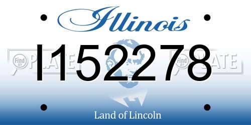 I152278 Illinois License Plate