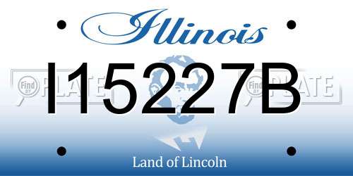 I15227B Illinois License Plate