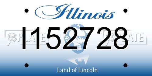 I152728 Illinois License Plate