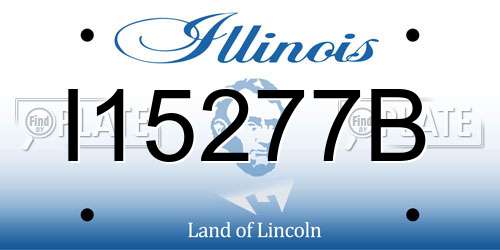 I15277B Illinois License Plate