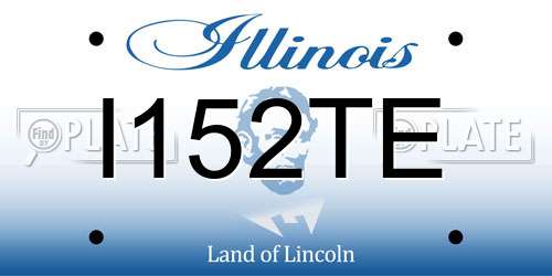I152TE Illinois License Plate