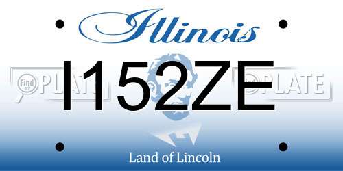 I152ZE Illinois License Plate