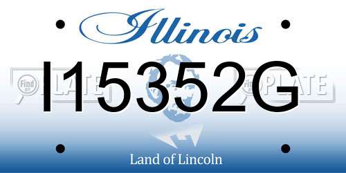 I15352G Illinois License Plate