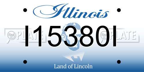 I15380I Illinois License Plate