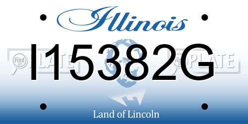 I15382G Illinois License Plate