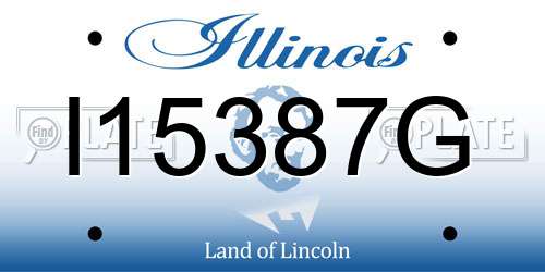 I15387G Illinois License Plate
