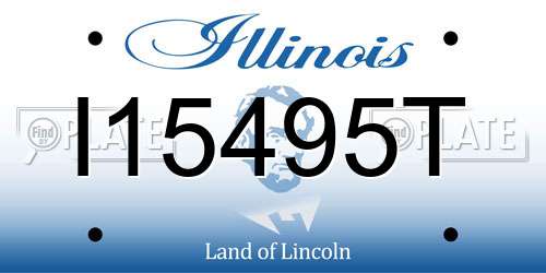 I15495T Illinois License Plate