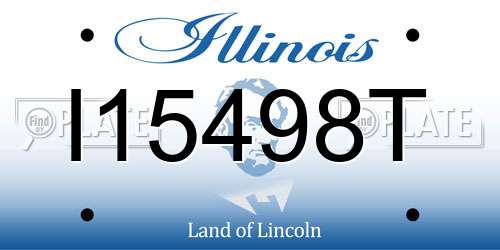 I15498T Illinois License Plate