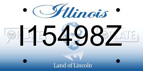 I15498Z Illinois License Plate