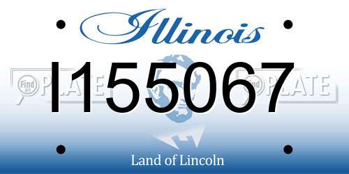 I155067 Illinois License Plate