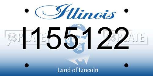I155122 Illinois License Plate