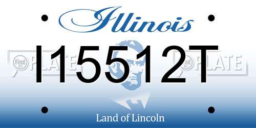I15512T Illinois License Plate
