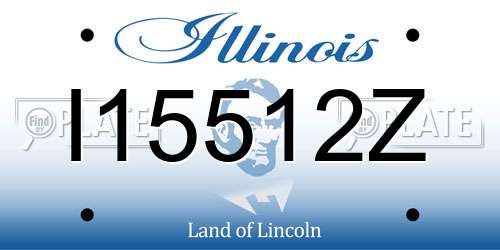 I15512Z Illinois License Plate