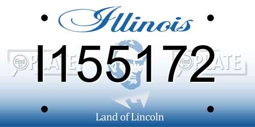 I155172 Illinois License Plate