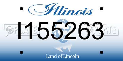 I155263 Illinois License Plate