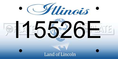 I15526E Illinois License Plate
