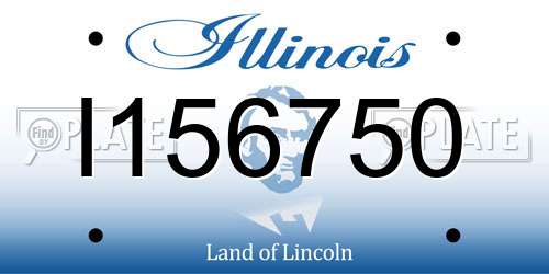 I156750 Illinois License Plate