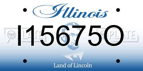 I15675O Illinois License Plate