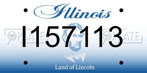I157113 Illinois License Plate