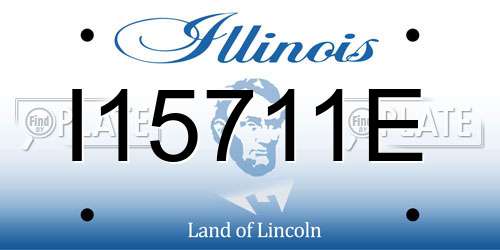 I15711E Illinois License Plate