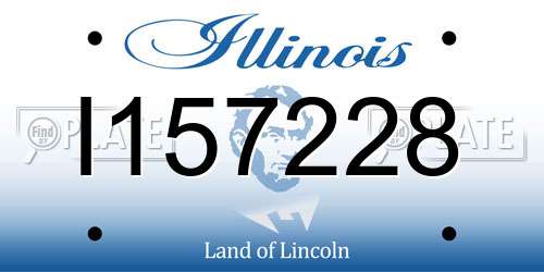 I157228 Illinois License Plate