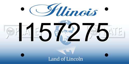 I157275 Illinois License Plate