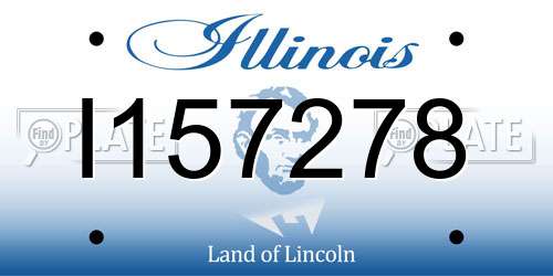 I157278 Illinois License Plate