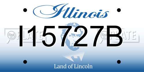 I15727B Illinois License Plate