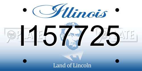 I157725 Illinois License Plate