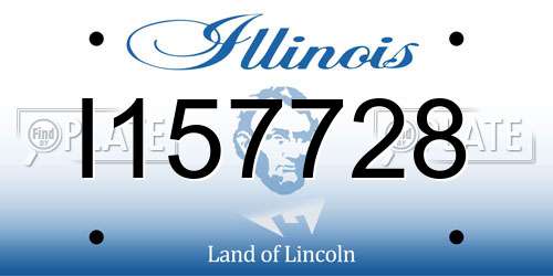I157728 Illinois License Plate