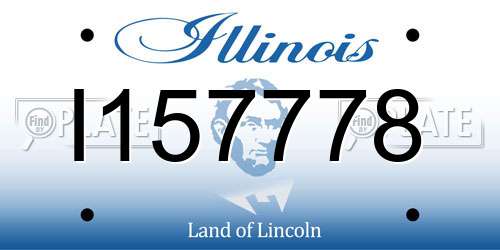 I157778 Illinois License Plate